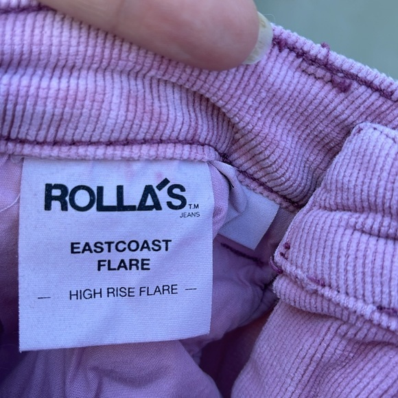 Rolla’s Pink Corduroy Eastcoast Flare ~ High Rise Pants - Picture 10 of 12